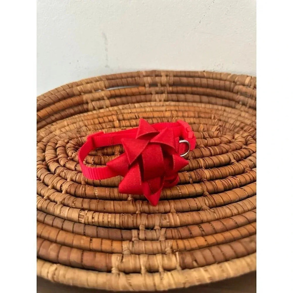 Small Red Bow pet collar - Picture 1 of 7
